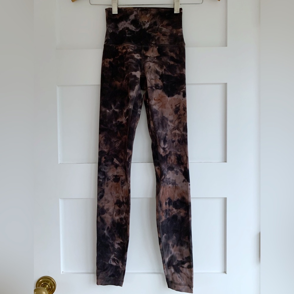 Lululemon Align Pant 28” Diamond Die Graphite Pink leggings Size 0